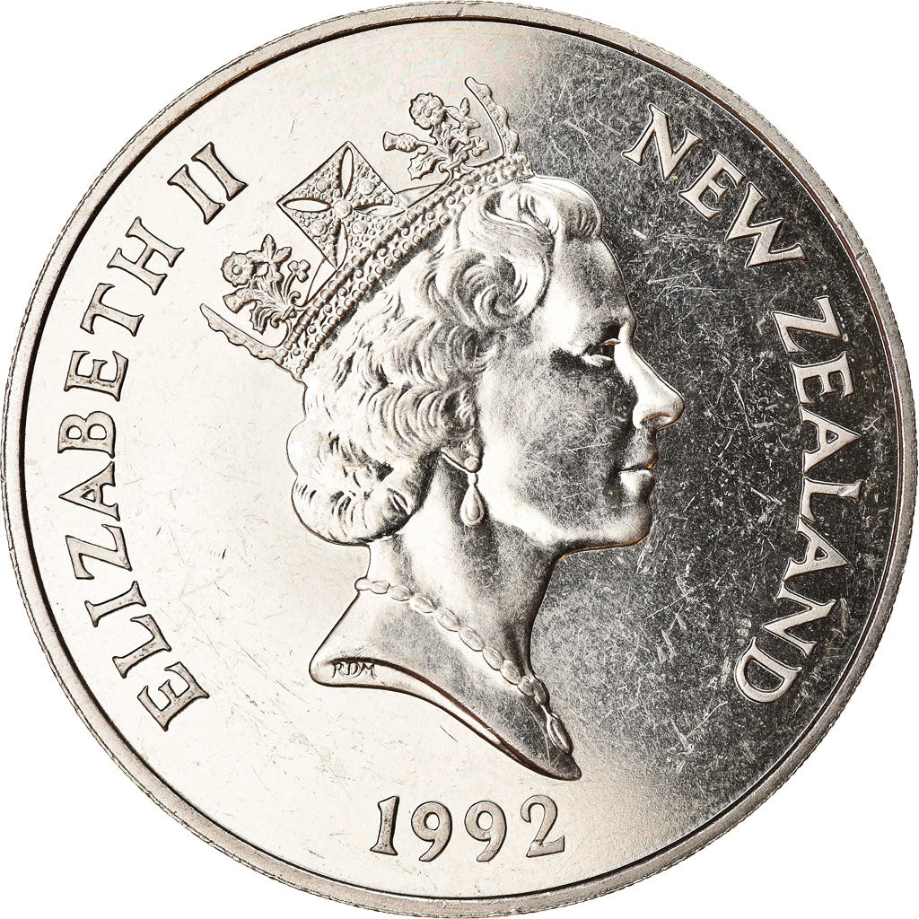 Coin, New Zealand, Elizabeth II, Decimal CURRENCY 25 th anniversary, 5 Dollars