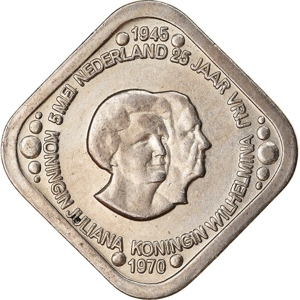 Coin, Netherlands, Beatrix, 5 Cents, 1970, AU(50-53), Copper-Nickel-Zinc, KM:8