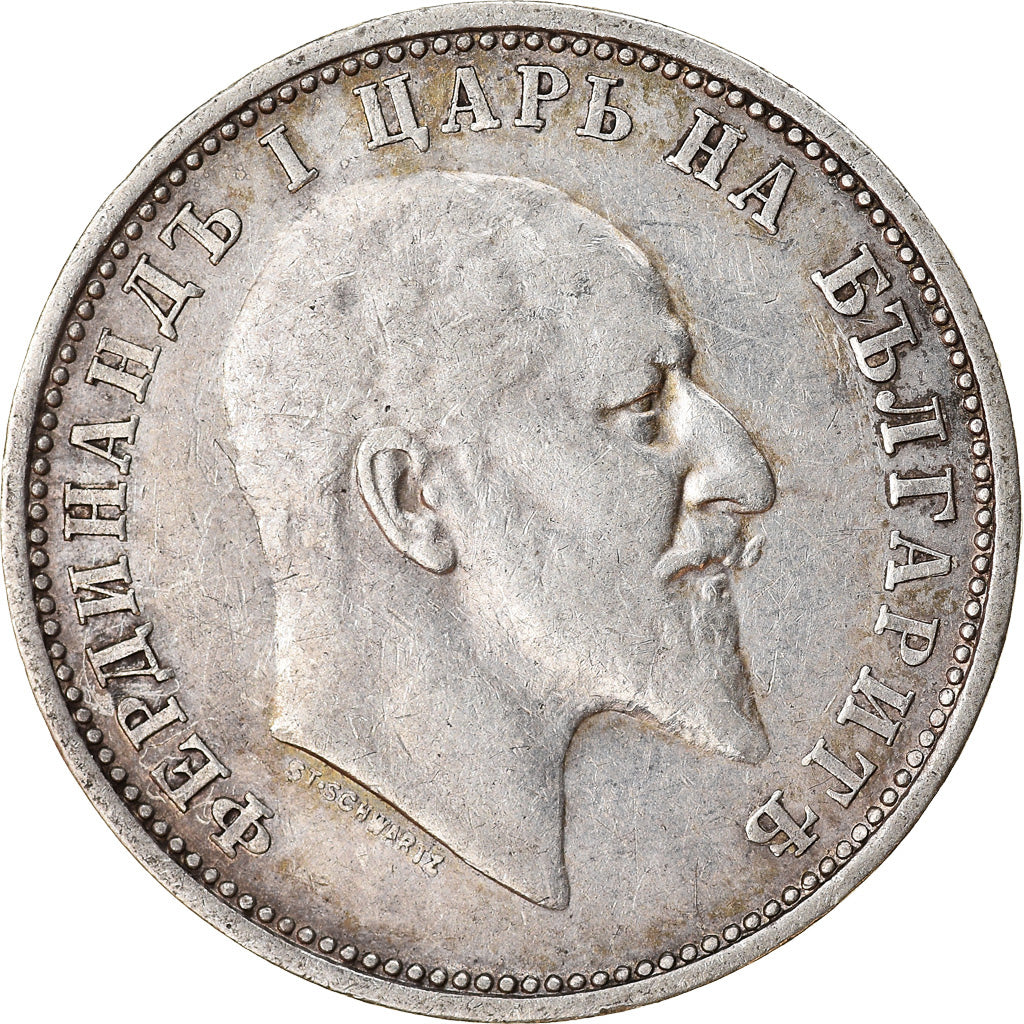 Coin, Bulgaria, Ferdinand I, Lev, 1910, AU(50-53), Silver, KM:28