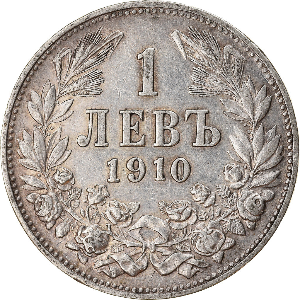 Coin, Bulgaria, Ferdinand I, Lev, 1910, AU(50-53), Silver, KM:28