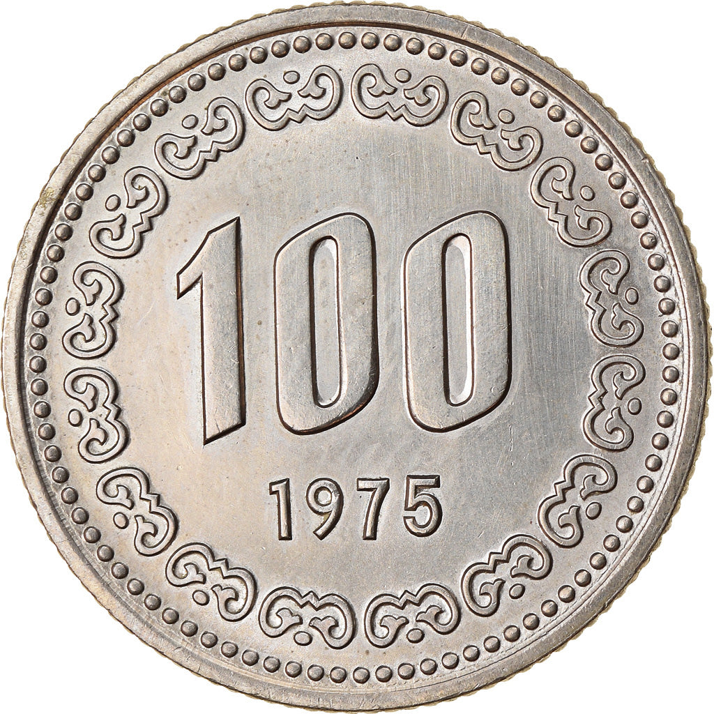 Coin, KOREA-SOUTH, 100 Won, 1975, AU(55-58), Copper-nickel, KM:9