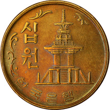 Moneta, KOREA-POŁUDNIOWA, 10 Won, 1971, AU(55-58), Mosiądz, KM:6a