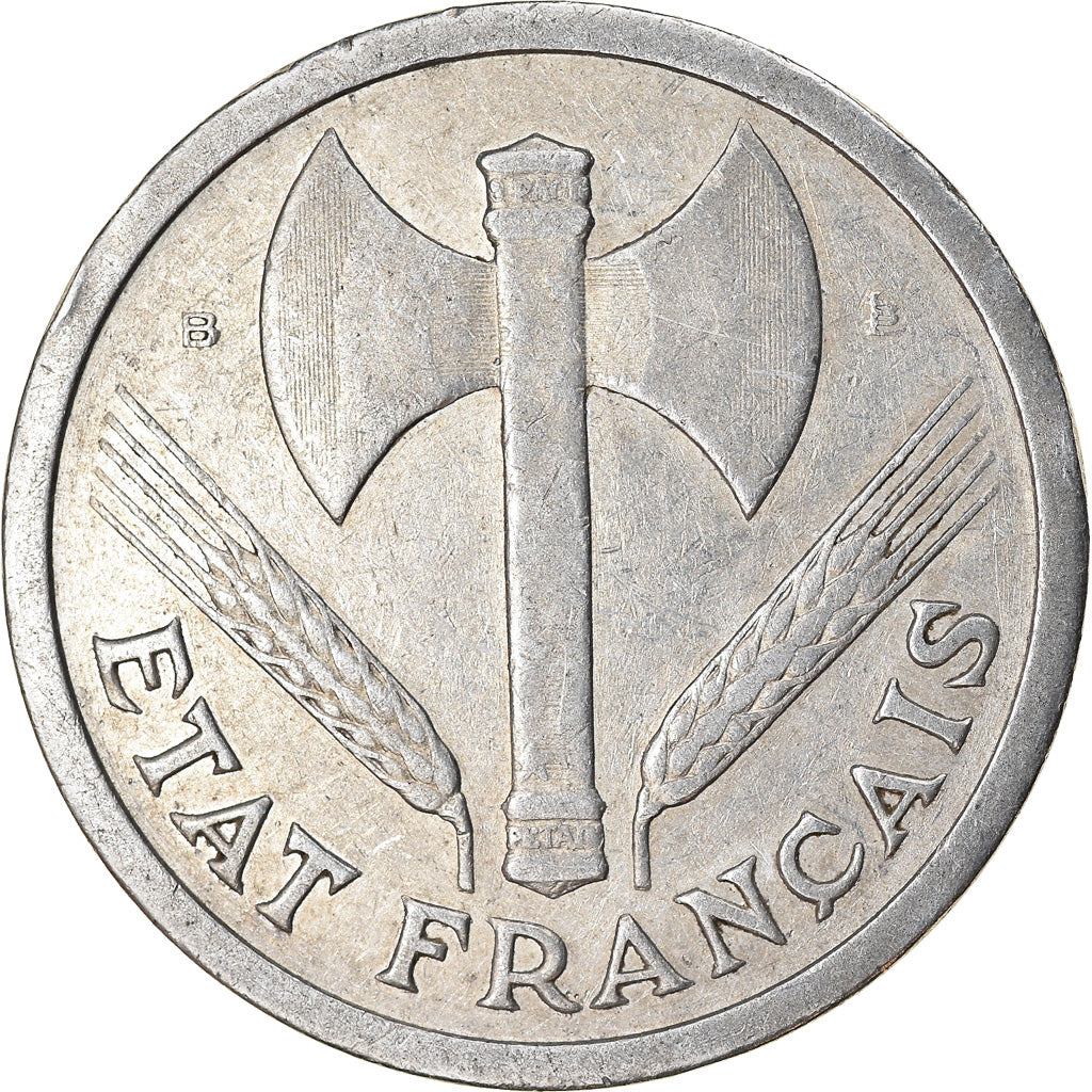 Monnaie, France, Bazor, 2 Francs, 1944, Beaumont - Le Roger, TTB, Aluminium
