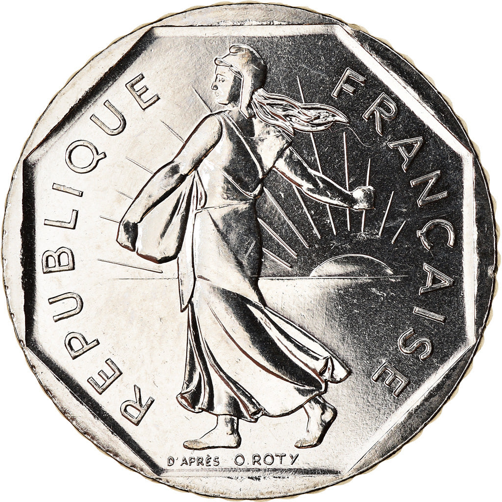 Munten, Frankrijk, Semeuse, 2 Francs, 2001, Paris, BU, FDC, Nickel, KM:942.2