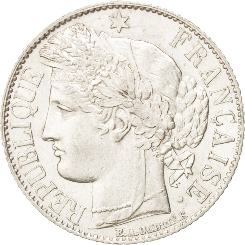France, Cérès, Franc, 1888, Paris, MS(60-62), Silver, KM:822.1, Gadoury:465a