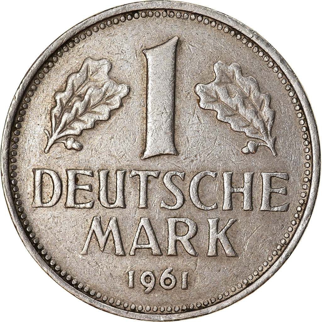 Coin, GERMANY - FEDERAL REPUBLIC, Mark, 1961, Stuttgart, EF(40-45)