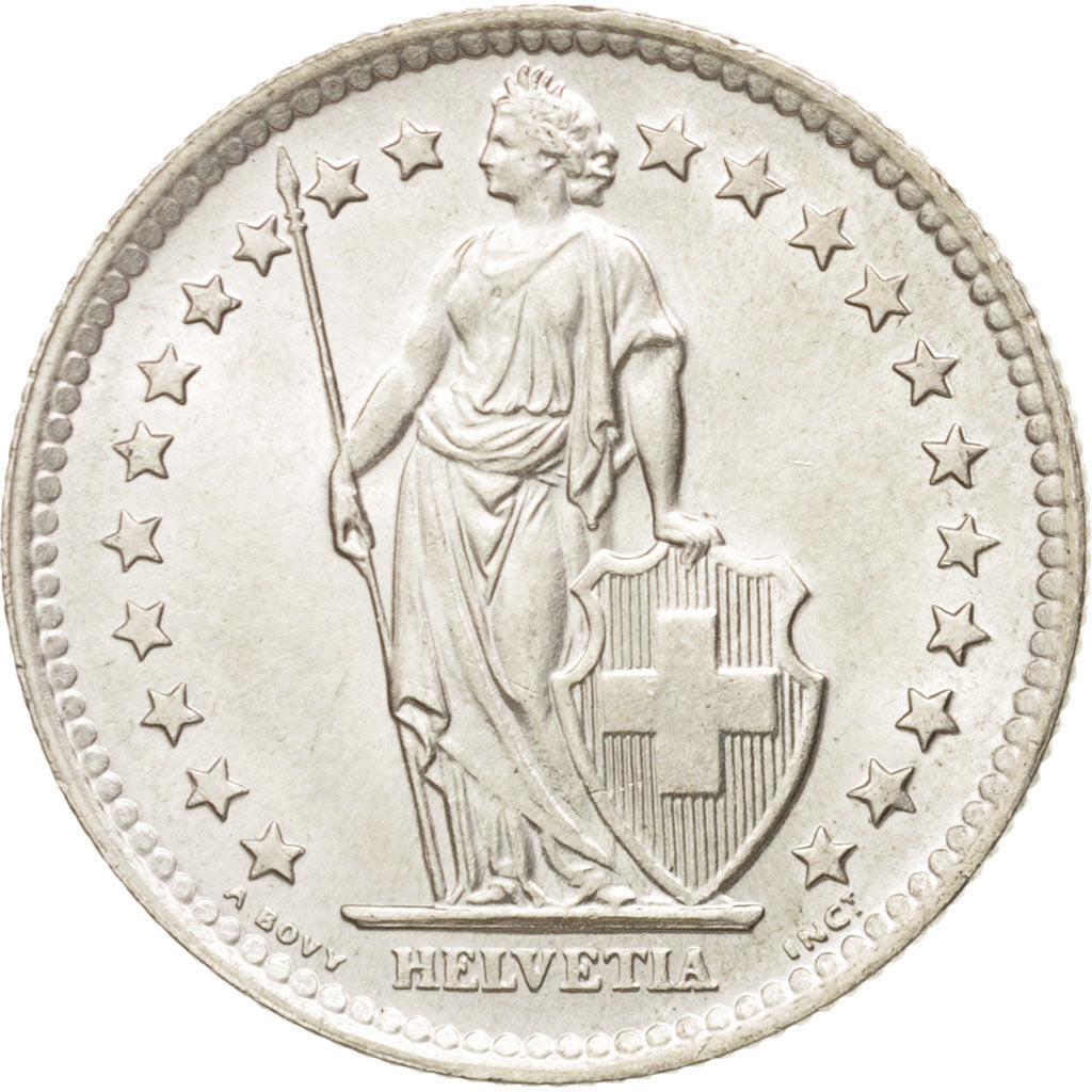 Switzerland, 2 Francs, 1963, Bern, MS(60-62), Silver, KM:21