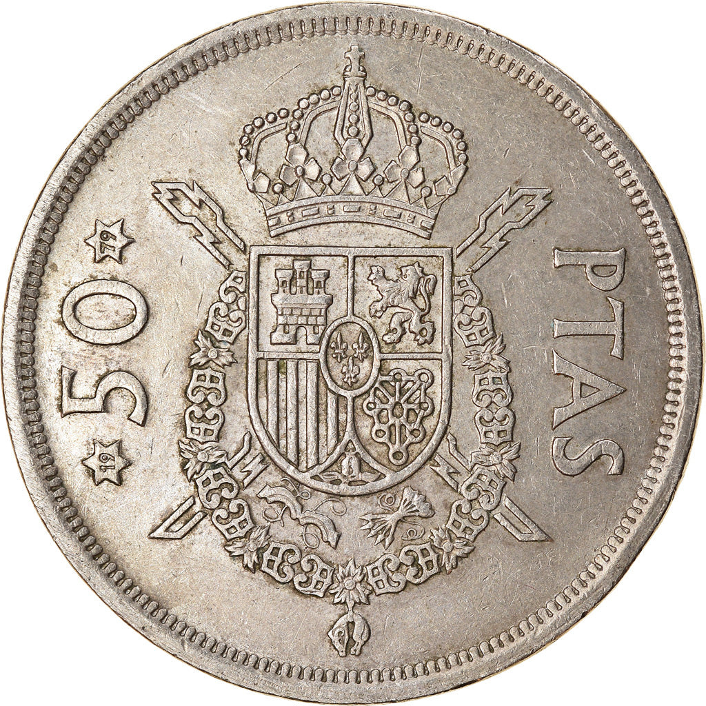 Münze, Spanien, Juan Carlos I, 50 Pesetas, 1979, SS, Copper-nickel, KM:809