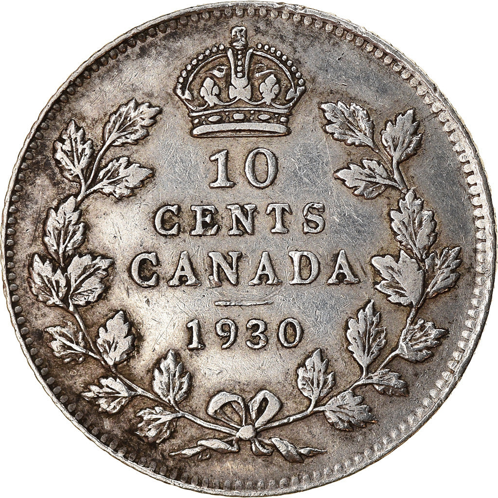 Coin, Canada, George V, 10 Cents, 1930, Royal Canadian Mint, Ottawa, EF(40-45)