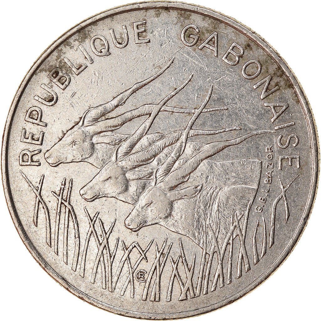 Coin, Gabon, 100 Francs, 1972, Paris, EF(40-45), Nickel, KM:12
