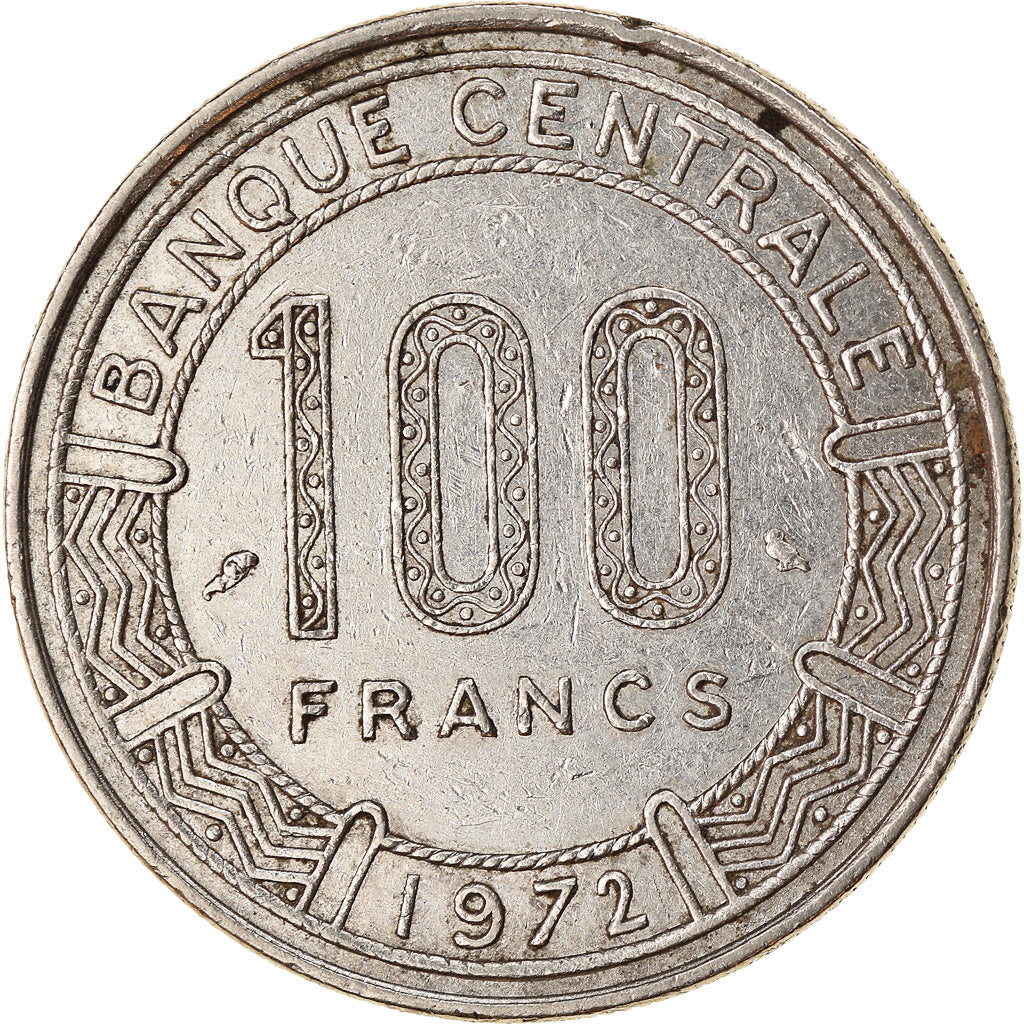 Coin, Gabon, 100 Francs, 1972, Paris, EF(40-45), Nickel, KM:12
