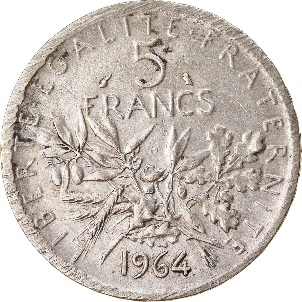 Coin, France, Semeuse, 5 Francs, 1964, Paris, EF(40-45), Silver, KM:926