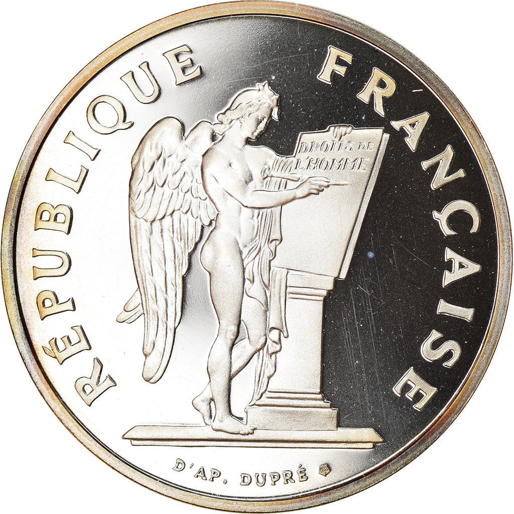 Coin, France, Droits de l'Homme, 100 Francs, 1989, BE, MS(65-70), Silver