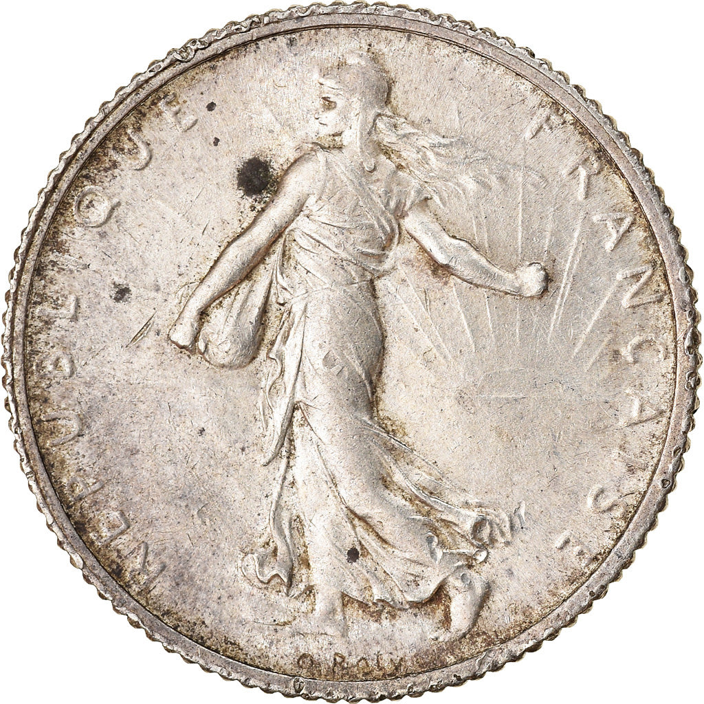 Moneta, Francia, Semeuse, Franc, 1920, Paris, BB, Argento, KM:844.1, Gadoury:467