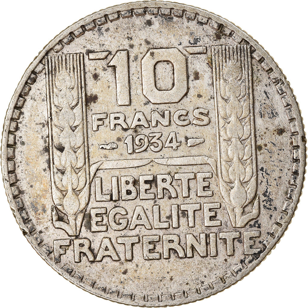 Coin, France, Turin, 10 Francs, 1934, Paris, VF(30-35), Silver, KM:878