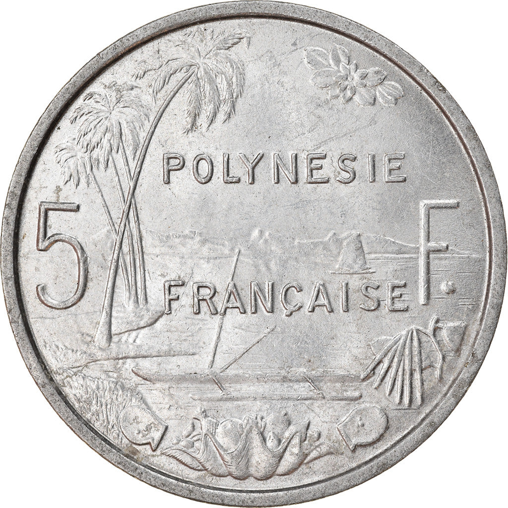 Monnaie, French Polynesia, 5 Francs, 1975, Paris, TTB+, Aluminium, KM:12