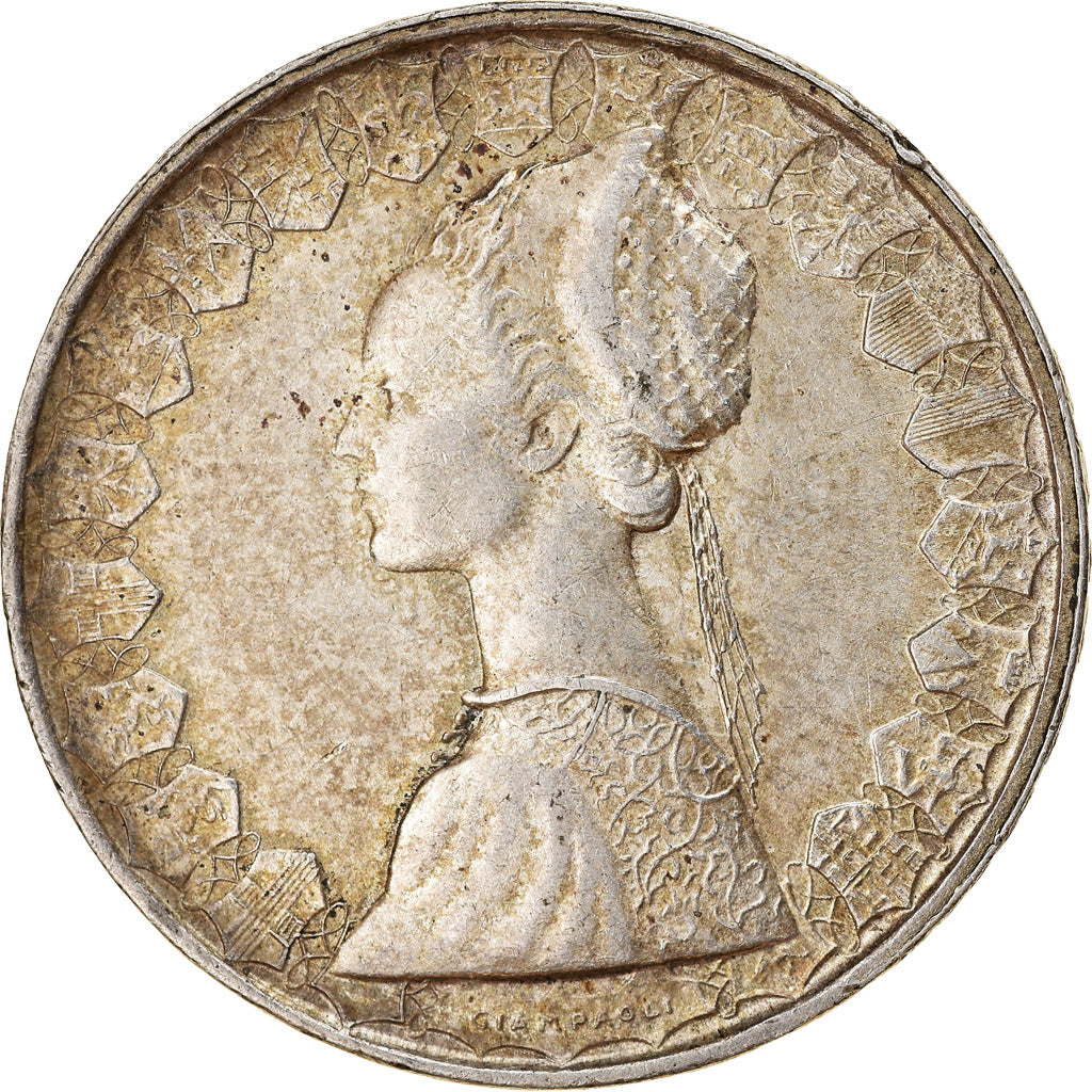 Coin, Italy, 500 Lire, 1960, Rome, EF(40-45), Silver, KM:98