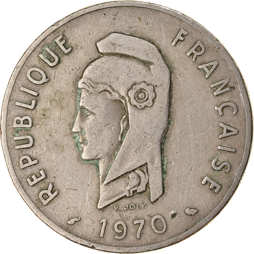 Moneta, AFARS E ISSAS FRANCESI, 100 Francs, 1970, Paris, MB+, Rame-nichel, KM:19