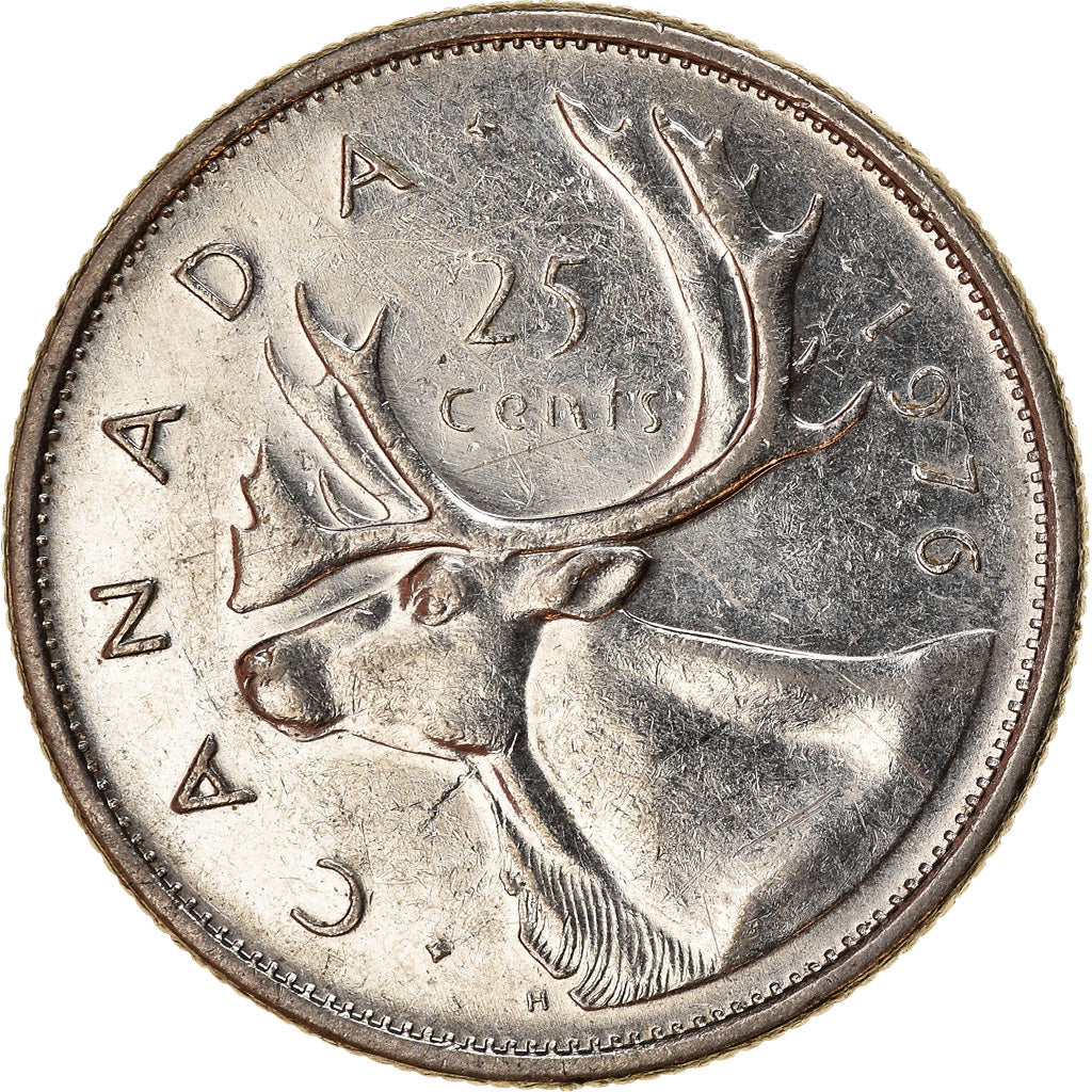 Moeda, Canadá, Elizabeth II, 25 Cents, 1976, Royal Canadian Mint, Ottawa