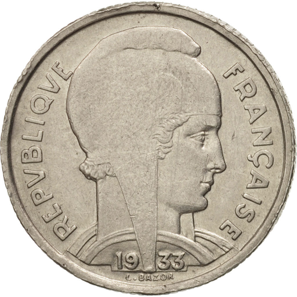 Monnaie, France, Bazor, 5 Francs, 1933, Paris, TB+, Nickel, KM:887, Gadoury:753