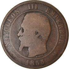 Moneta, Francja, Napoleon III, Napoléon III, 10 Centimes, 1855, Rouen