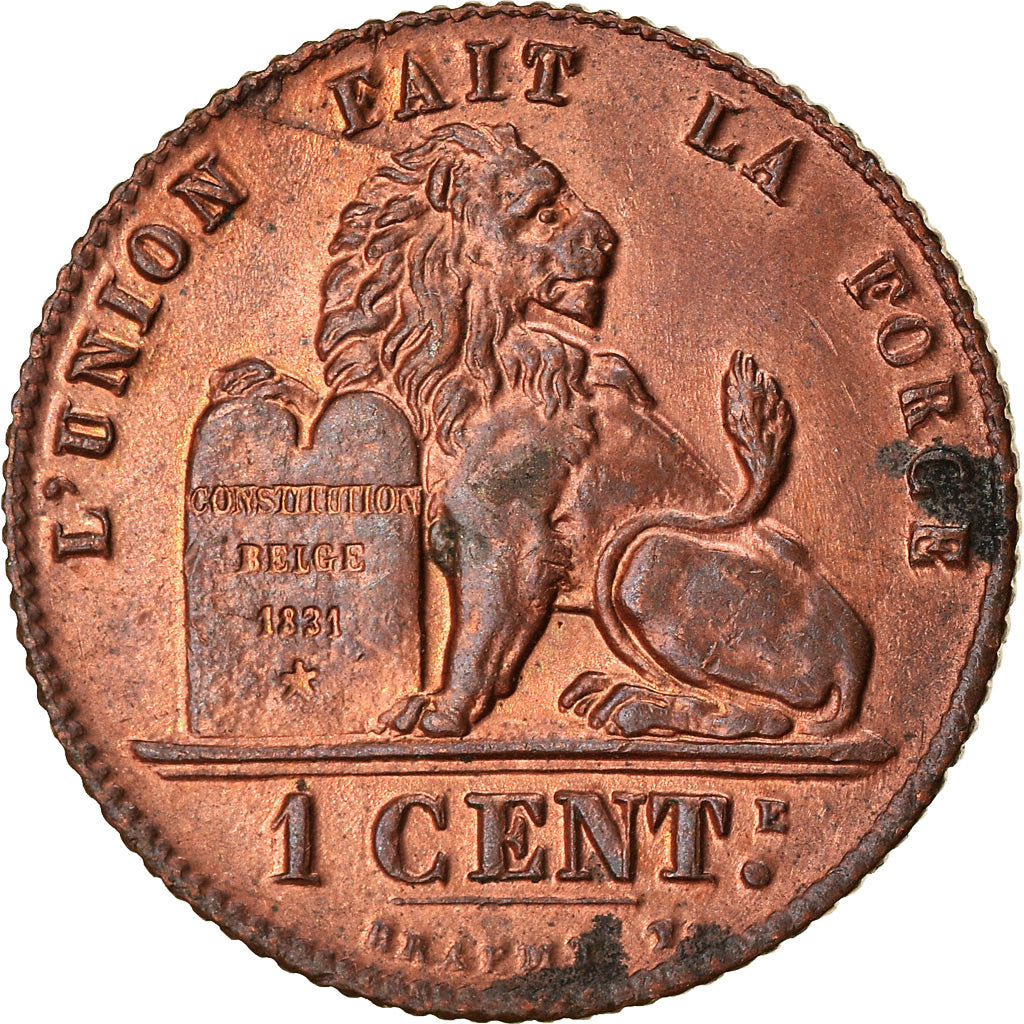 Coin, Belgium, Centime, 1912, AU(50-53), Copper, KM:76