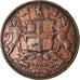 Coin, INDIA-BRITISH, 1/4 Anna, 1858, EF(40-45), Copper, KM:463.1