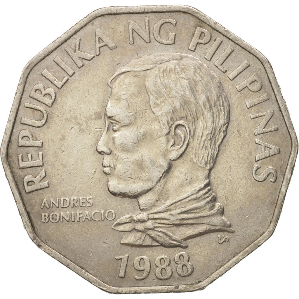 Philippines, 2 Piso, 1988, EF(40-45), Copper-nickel, KM:244