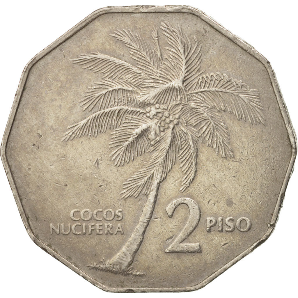 Philippines, 2 Piso, 1988, EF(40-45), Copper-nickel, KM:244