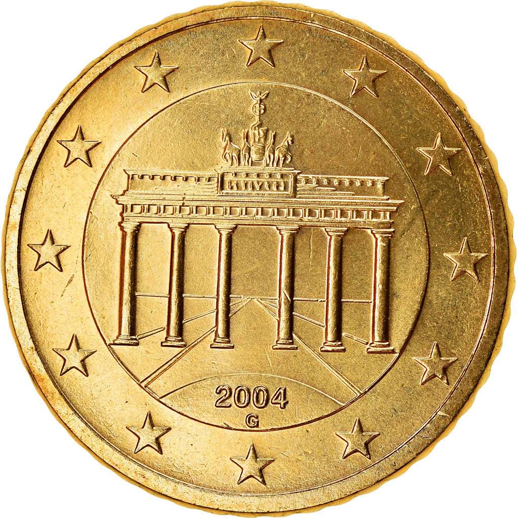 Bundesrepublik Deutschland, 50 Euro Cent, 2004, VZ, Messing, KM:212