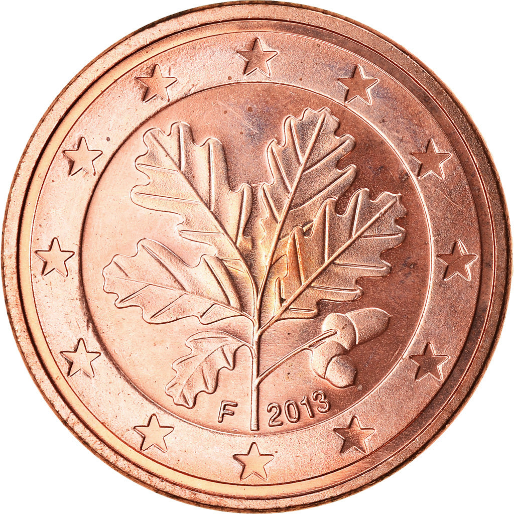 GERMANY - FEDERAL REPUBLIC, 5 Euro Cent, 2013, AU(55-58), Copper Plated Steel
