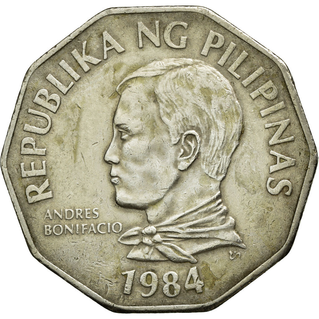 Coin, Philippines, 2 Piso, 1984, EF(40-45), Copper-nickel, KM:244