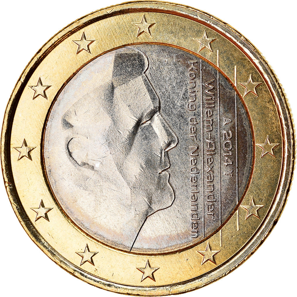 Netherlands, Euro, 2014, AU(55-58), Bi-Metallic, KM:New