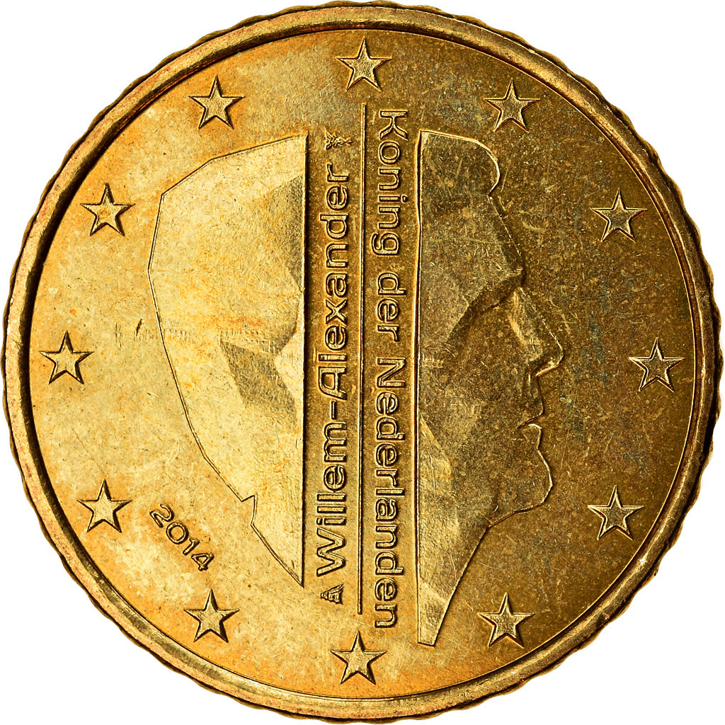 Netherlands, 50 Euro Cent, 2014, AU(55-58), Brass, KM:New