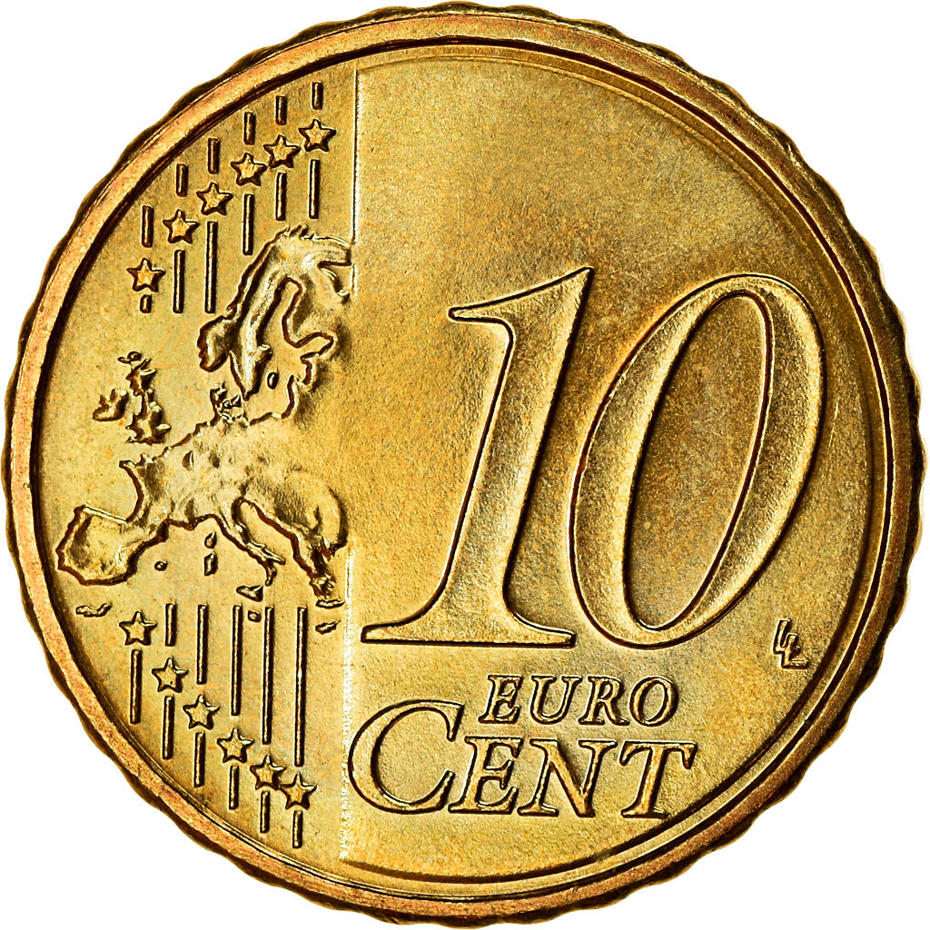 Netherlands, 10 Euro Cent, 2014, AU(55-58), Brass, KM:New
