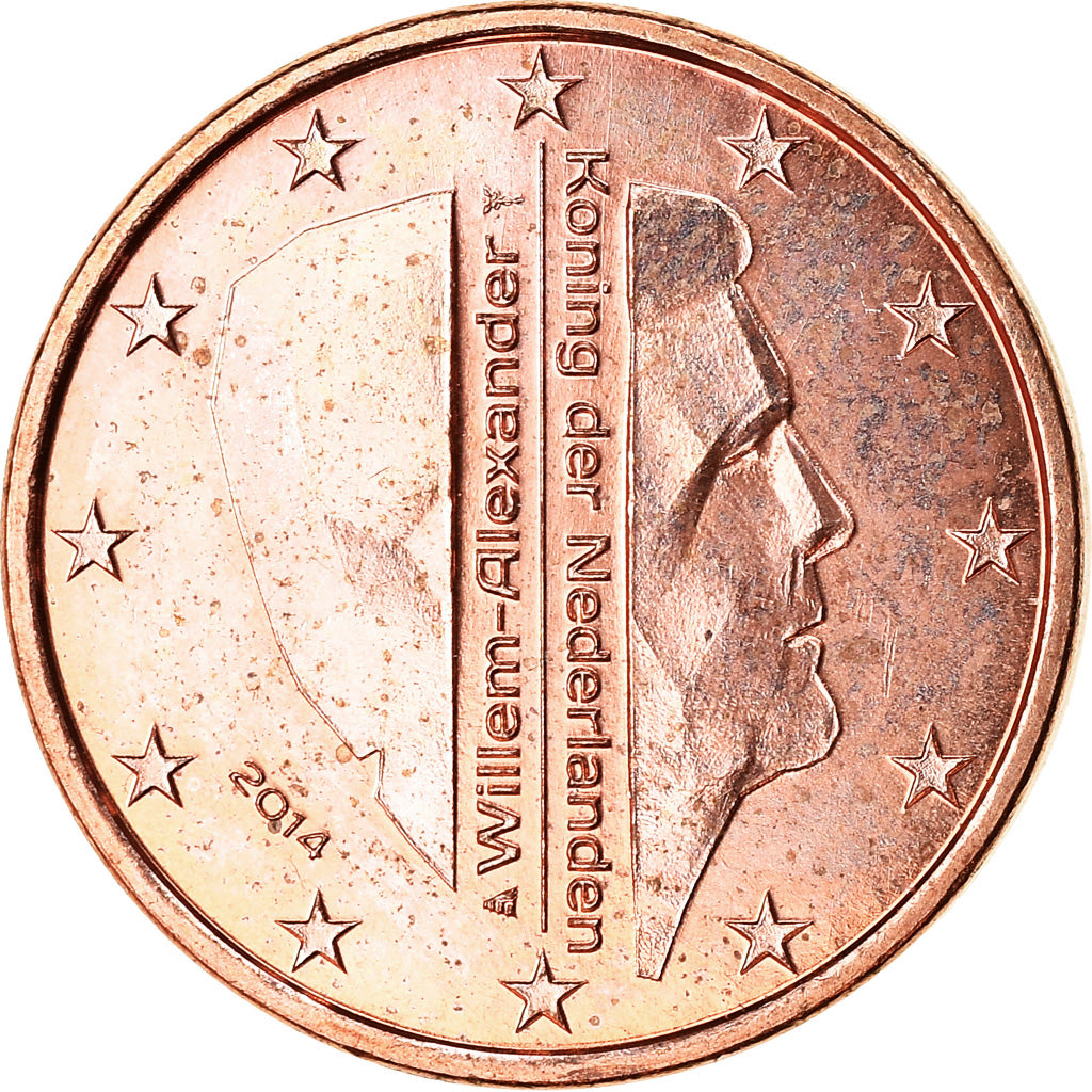 Netherlands, Euro Cent, 2014, AU(55-58), Copper Plated Steel, KM:New