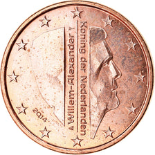 Netherlands, Euro Cent, 2014, AU(55-58), Copper Plated Steel, KM:New