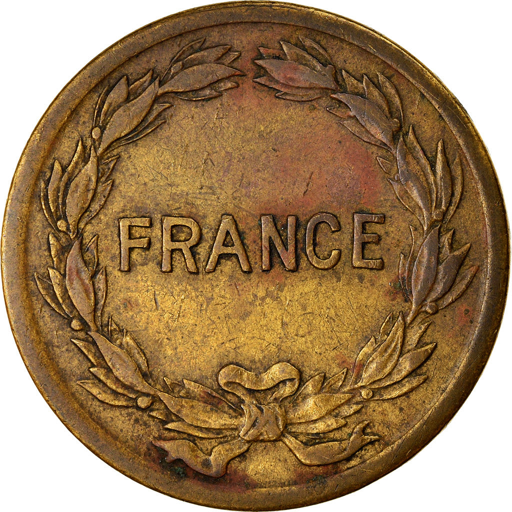 Monnaie, France, France Libre, 2 Francs, 1944, Philadelphie, TB+, Laiton