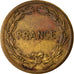 Monnaie, France, France Libre, 2 Francs, 1944, Philadelphie, TB+, Laiton