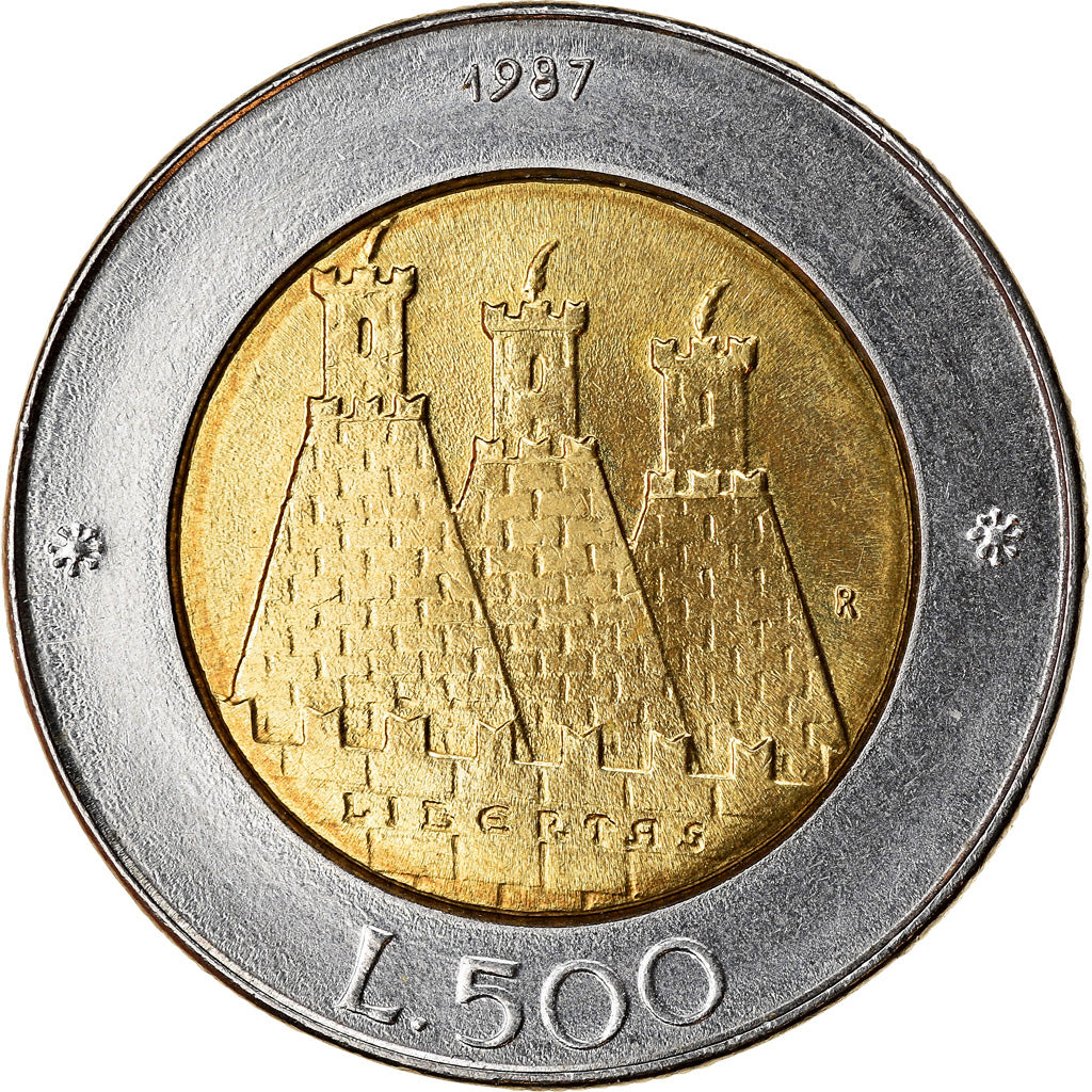 Monnaie, San Marino, 15th Anniversary - Resumption of Coinage, 500 Lire, 1987
