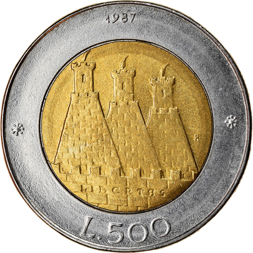 Monnaie, San Marino, 15th Anniversary - Resumption of Coinage, 500 Lire, 1987