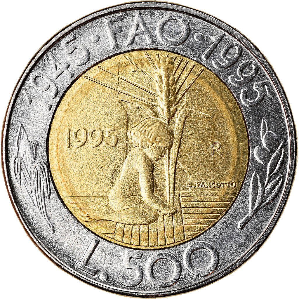 Coin, San Marino, 500 Lire, 1995, AU(55-58), Bi-Metallic, KM:330