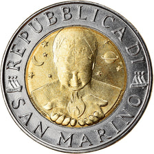 Coin, San Marino, 500 Lire, 1998, Rome, AU(55-58), Bi-Metallic, KM:383