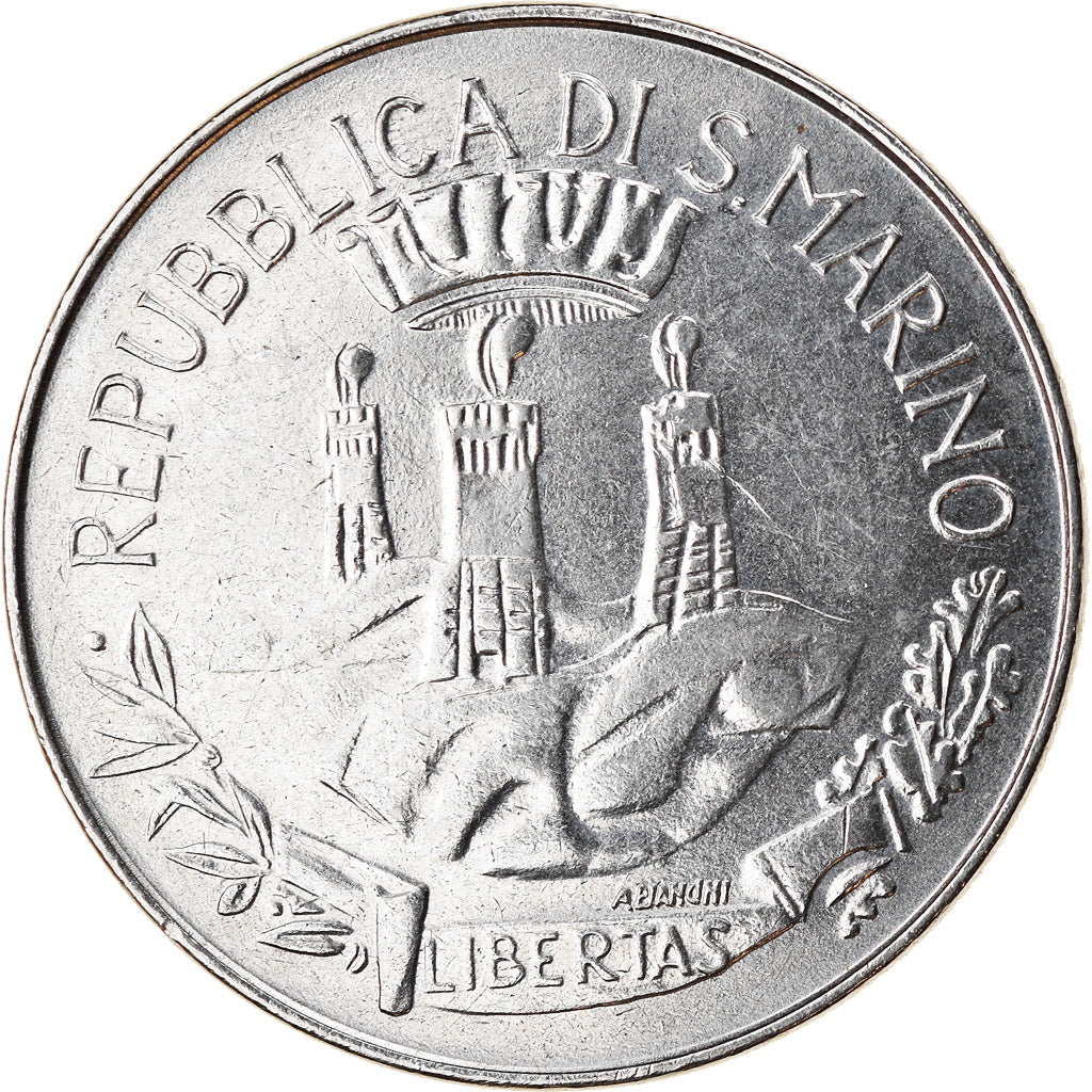 Coin, San Marino, 100 Lire, 1982, Rome, AU(50-53), Steel, KM:137