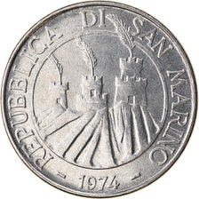 Coin, San Marino, 100 Lire, 1974, Rome, MS(60-62), Steel, KM:36