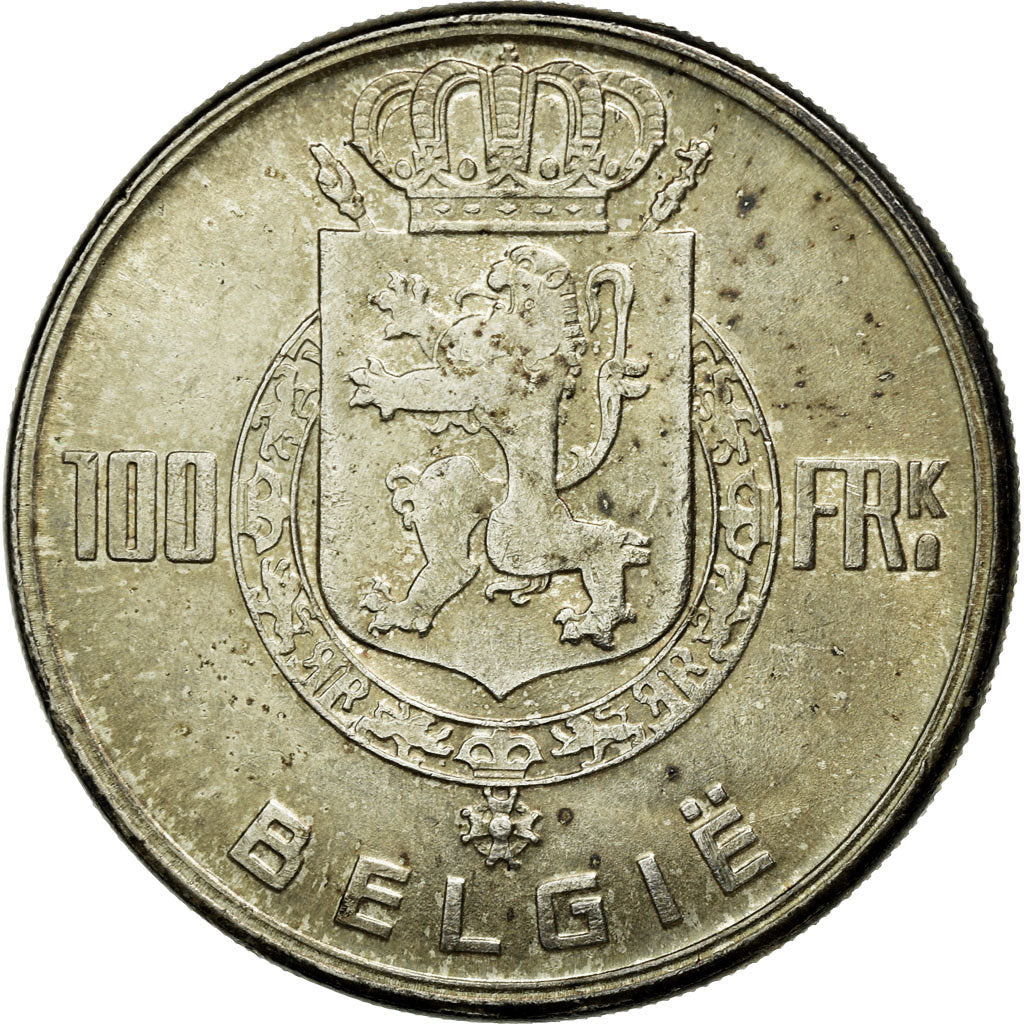 Monnaie, Belgique, 100 Francs, 100 Frank, 1951, TTB+, Argent, KM:139.1