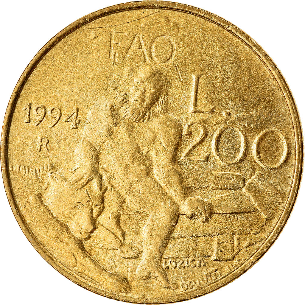 Münze, San Marino, 200 Lire, 1994, Rome, SS+, Aluminum-Bronze, KM:313