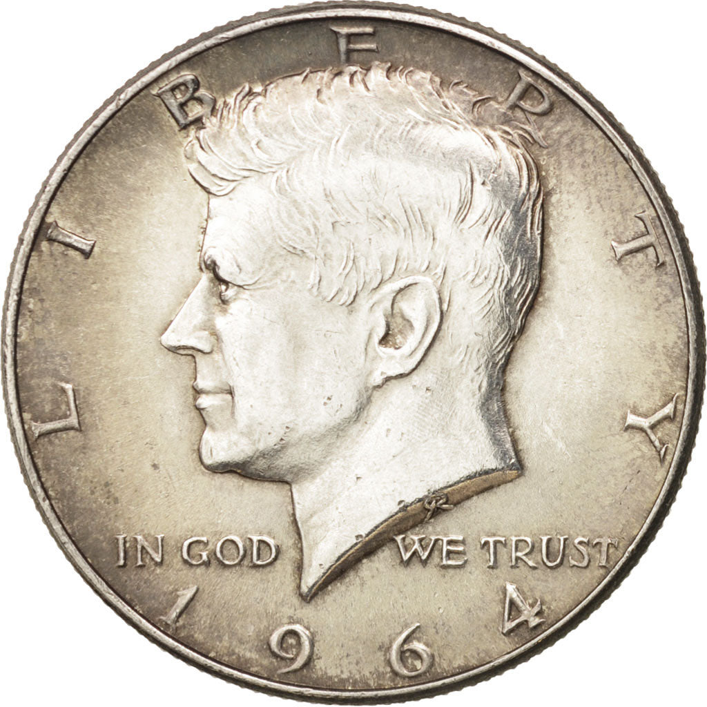 United States, Kennedy Half Dollar, 1964, U.S. Mint, AU(50-53), KM 91
