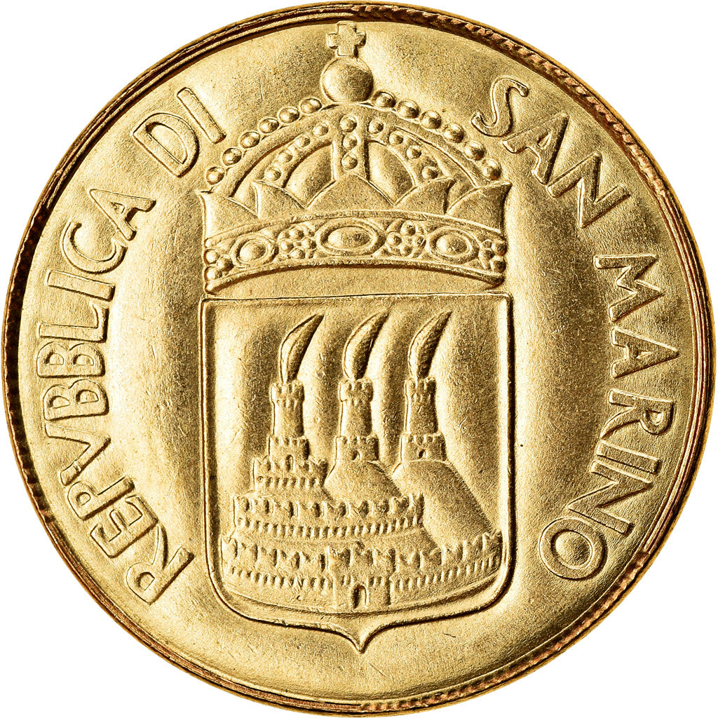 Munten, San Marino, 20 Lire, 1973, Rome, UNC-, Aluminum-Bronze, KM:26