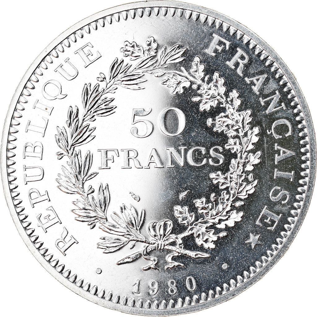 Monnaie, France, Hercule, 50 Francs, 1980, Paris, FDC, Argent, Gadoury:882